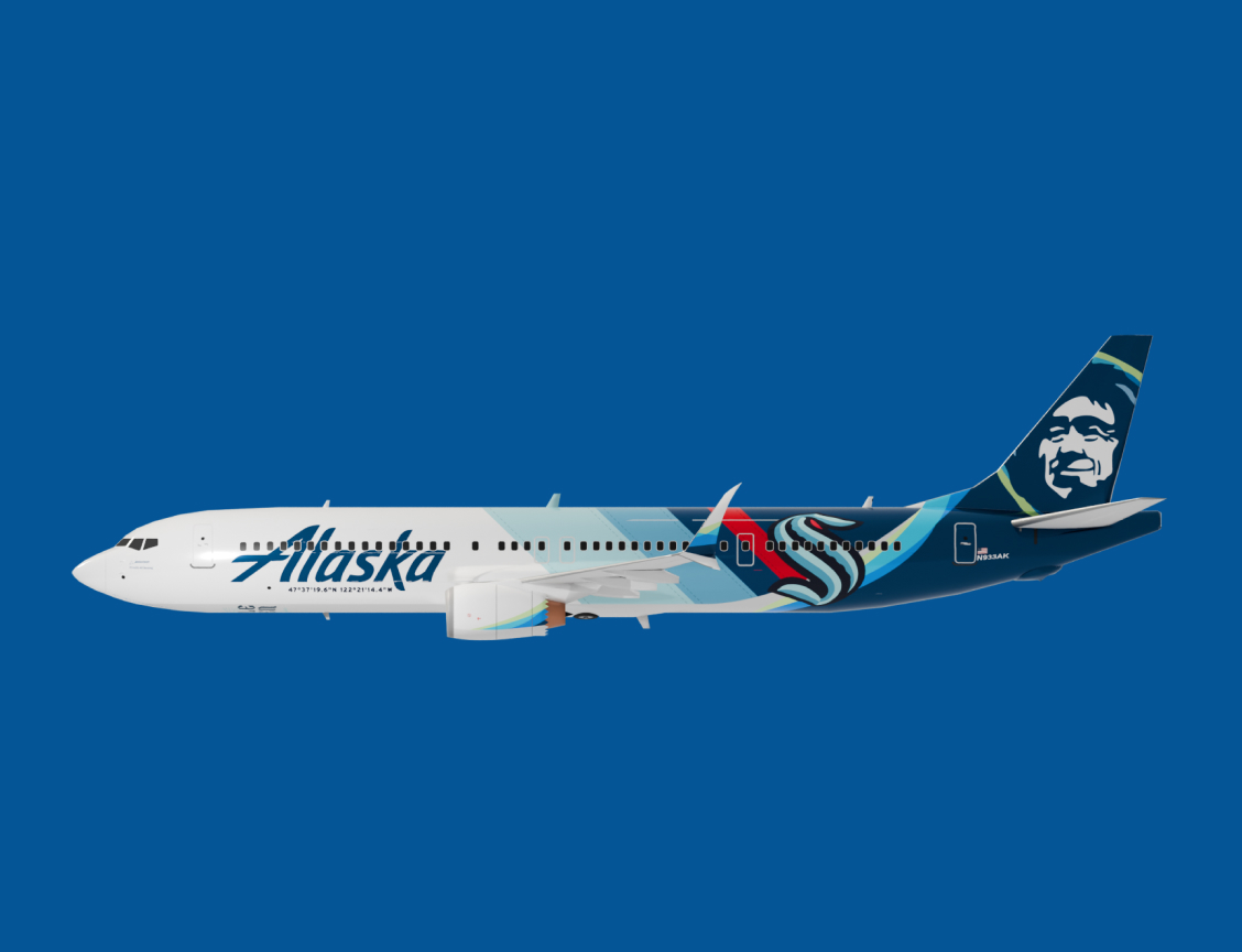 3D render of plane.