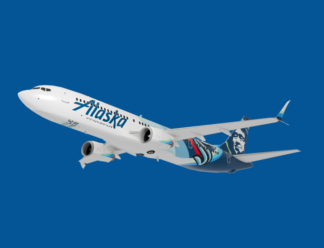 3D render of plane.